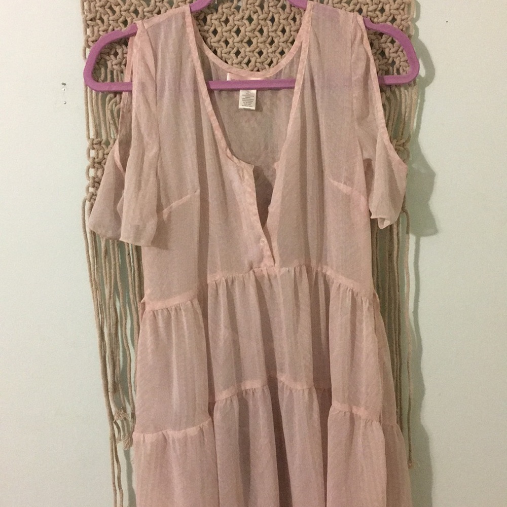 sheer button up blouse